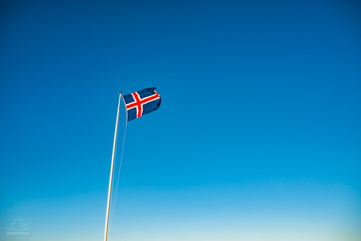 Islandia, podróż, flaga